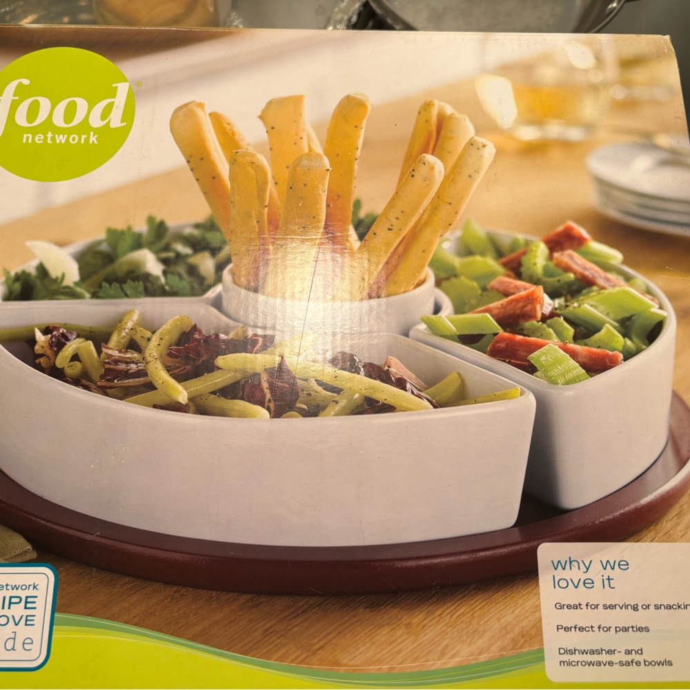 Food Network White Divided Serving Dish